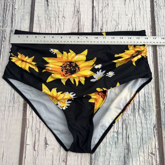 Women's Two Piece Bikini Swimsuit High Waisted Bottom Size 12(2XL) - Picture 7 of 12